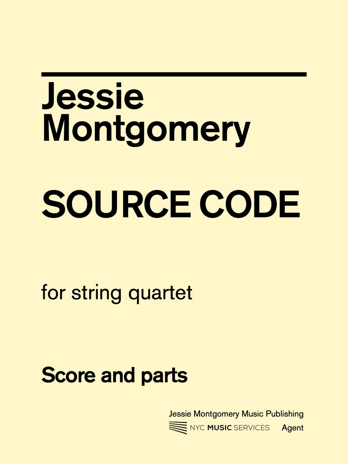 Montgomery: Source Code - Version for String Quartet