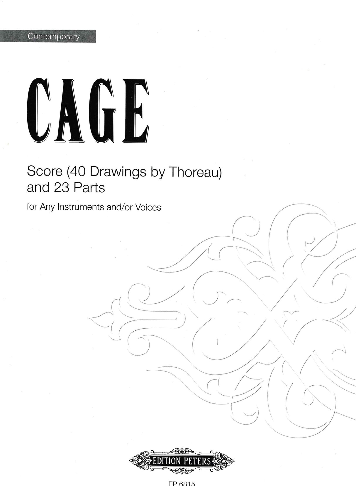 Cage: Score (40 Drawings by Thoreau) and 23 Parts