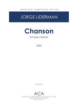 Liderman: Chanson (Version for Bass Clarinet)