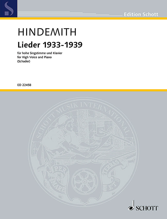 Hindemith: Songs 1933-1939