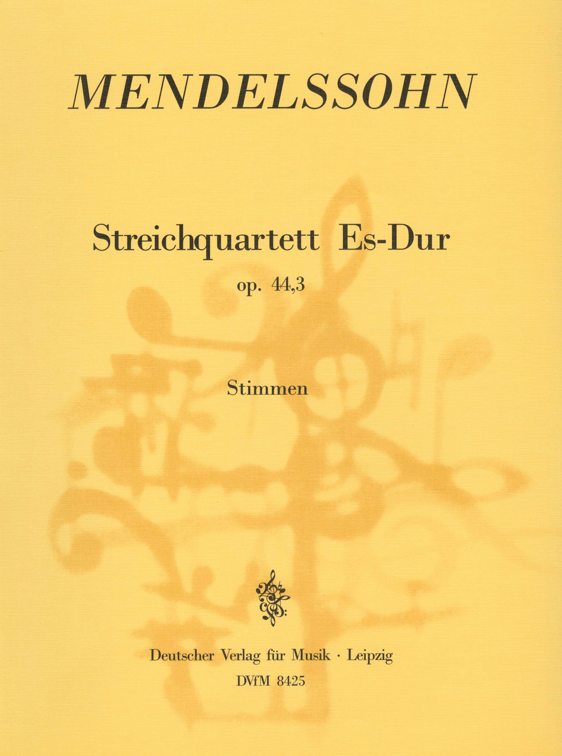 りるM.Clementi Op. 44 3巻セット Mendelssohn: String Quartet in E-flat Major, MWV R 28, Op. 44, No
