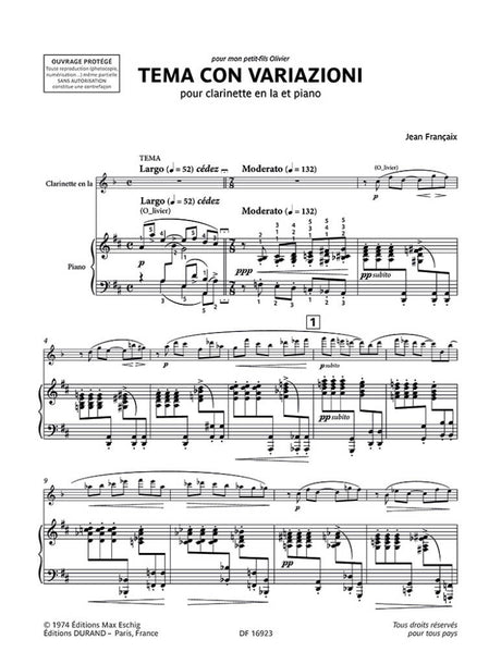 Françaix: Tema con variazioni