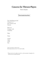 Boykan: Concerto for 13 Players