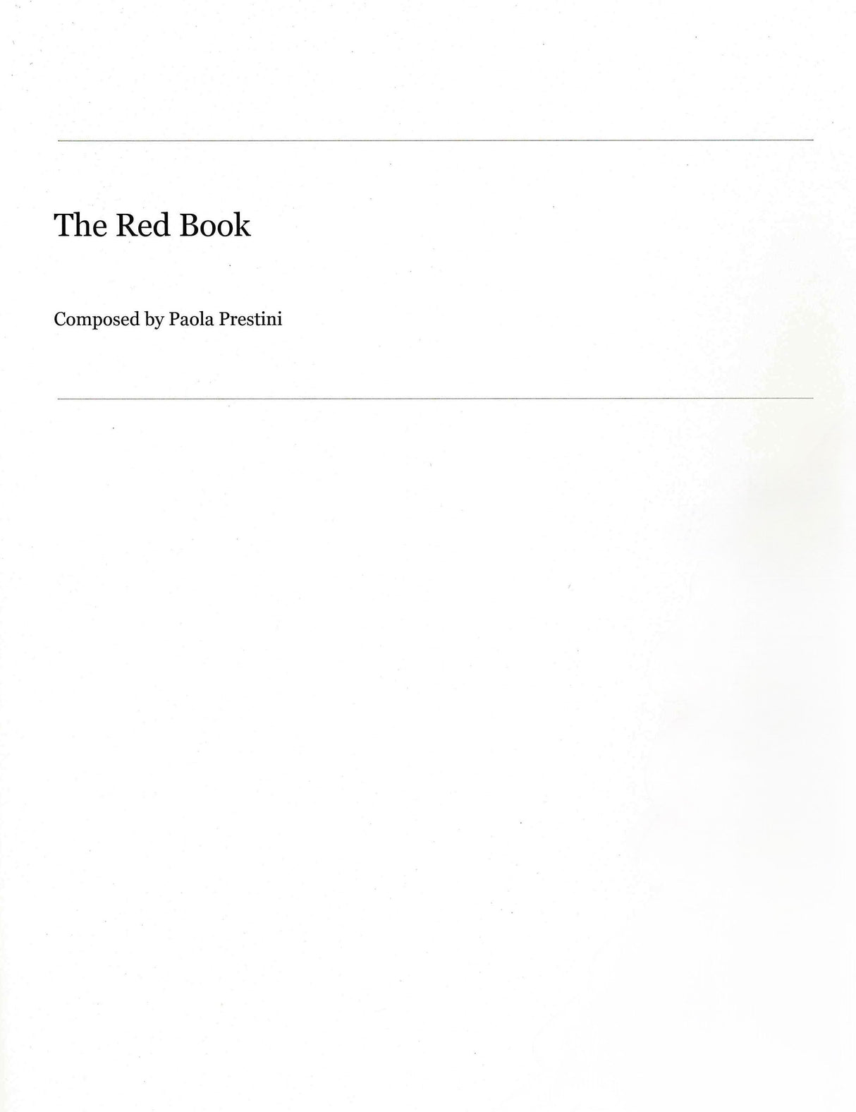 Prestini: The Red Book