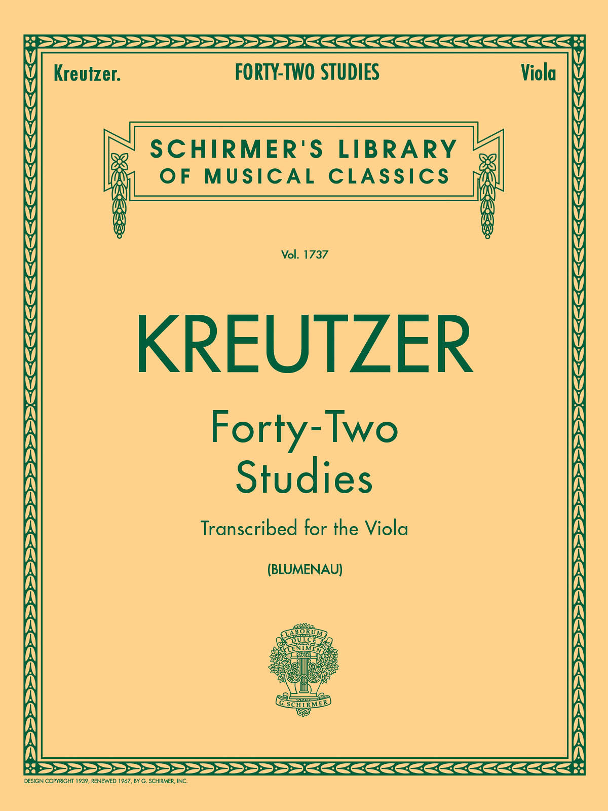 Kreutzer: 42 Études (trans. for viola) – Ficks Music