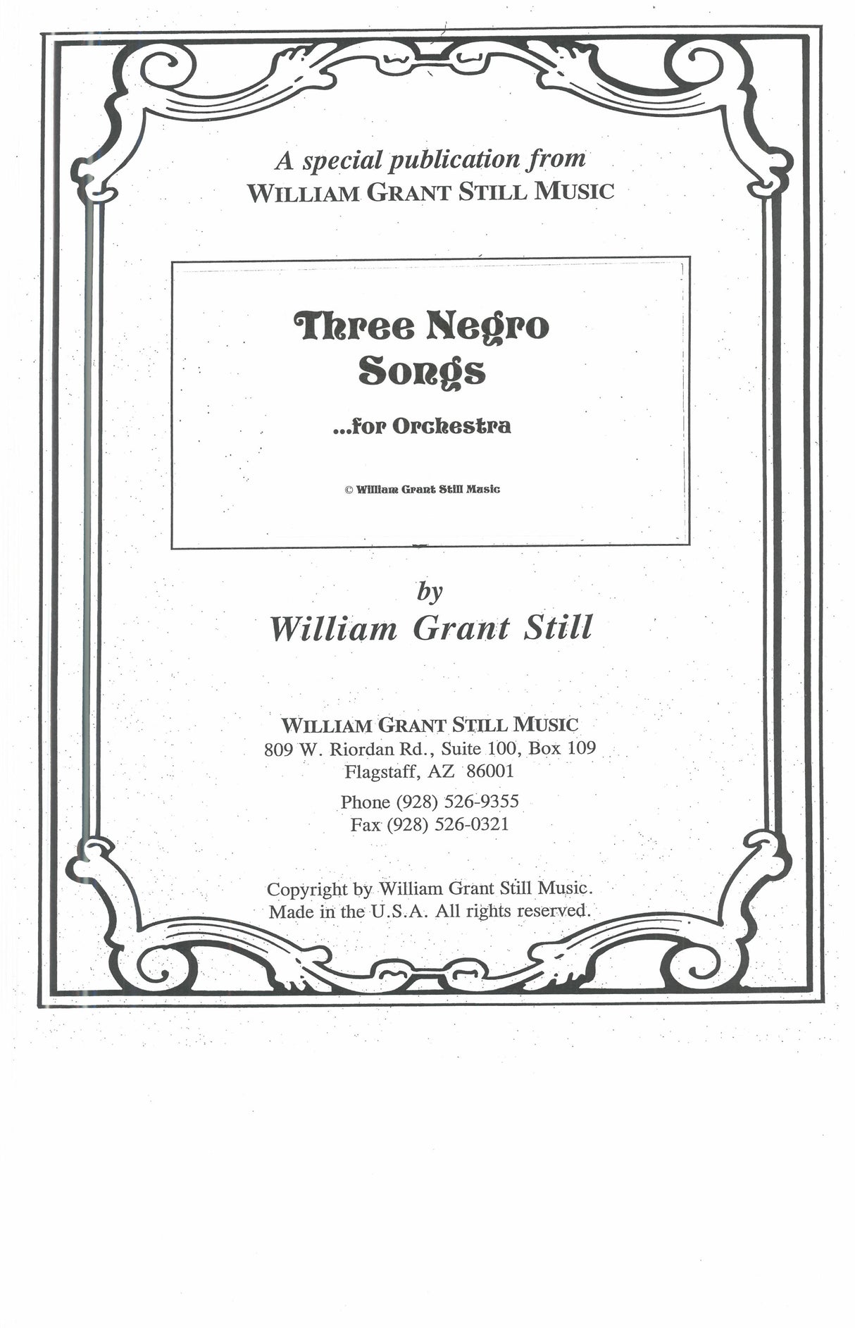 Still: 3 Negro Songs