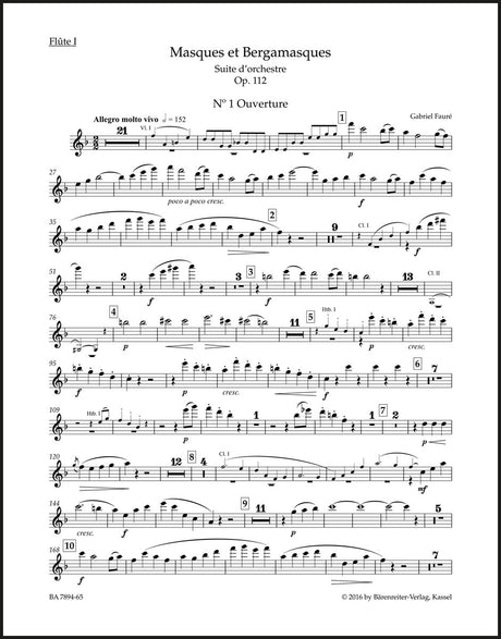 Fauré: Masques et Bergamasques, Op. 112