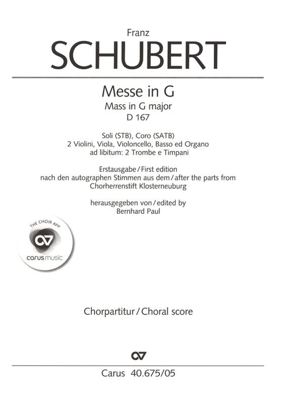 Schubert: Mass in G Major, D 167 – Ficks Music