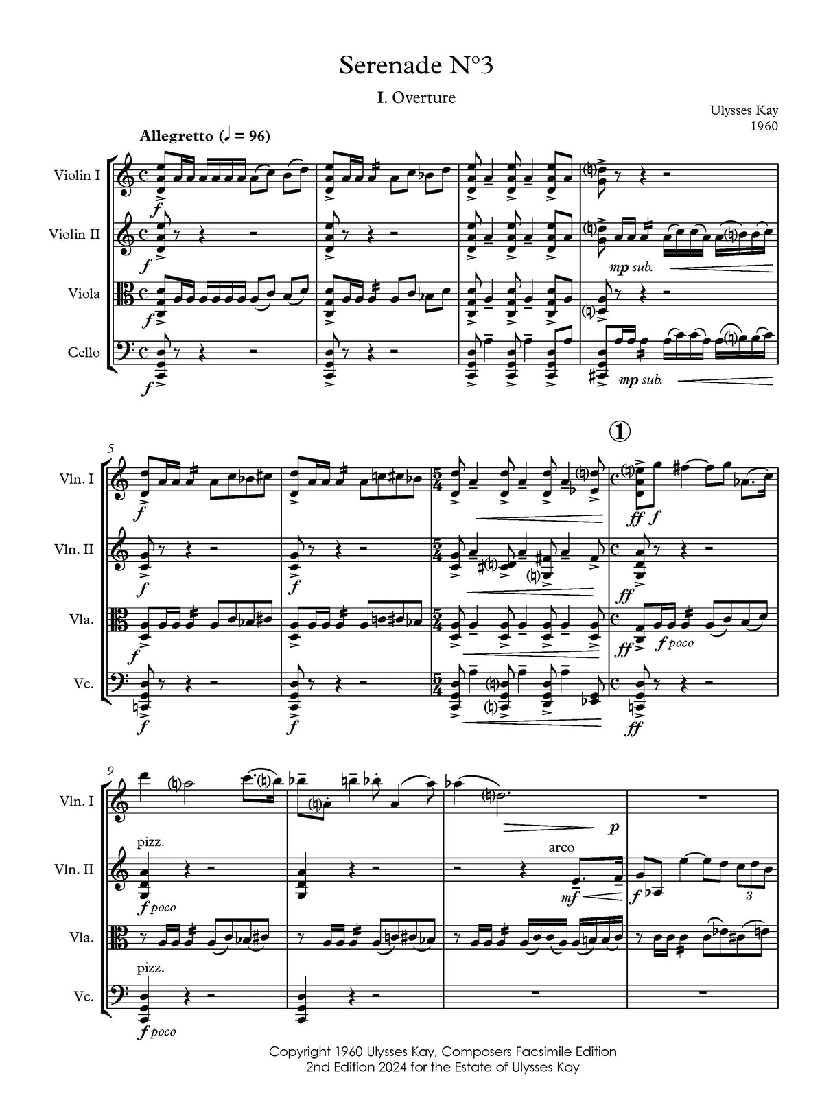 Kay: Serenade No. 3