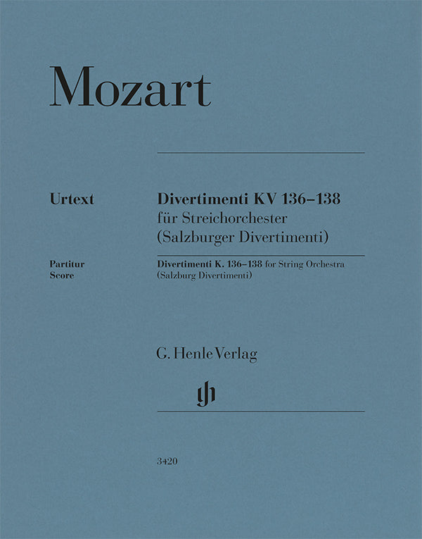 Mozart: Salzburg Divertimenti, K. 136–138 (arr. for chamber orchestra)