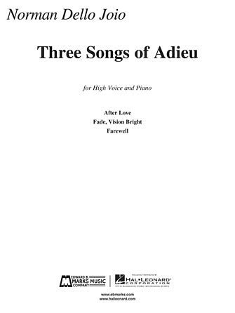 Dello Joio: 3 Songs of Adieu