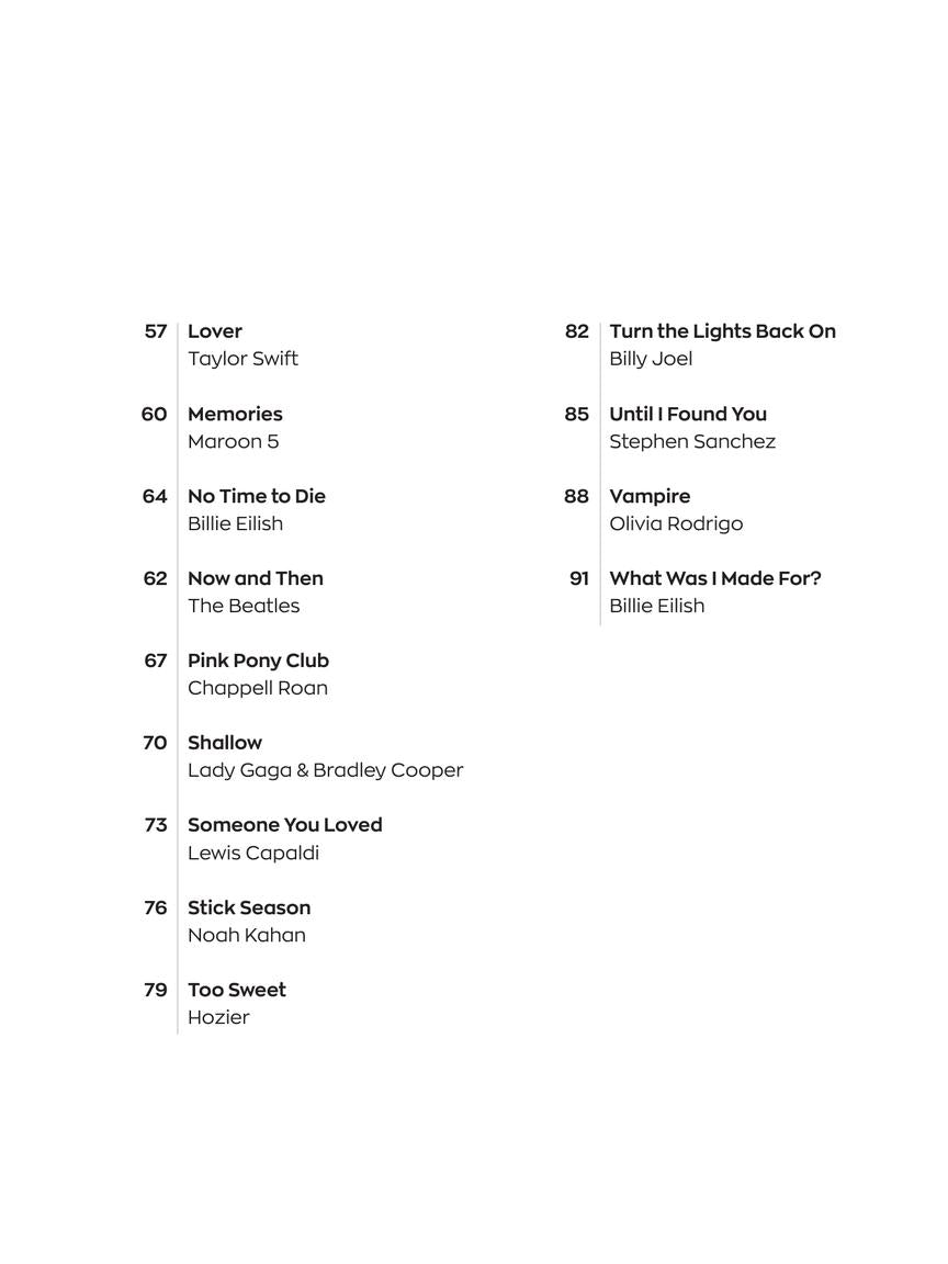 Instant Piano Songs: Chart Hits