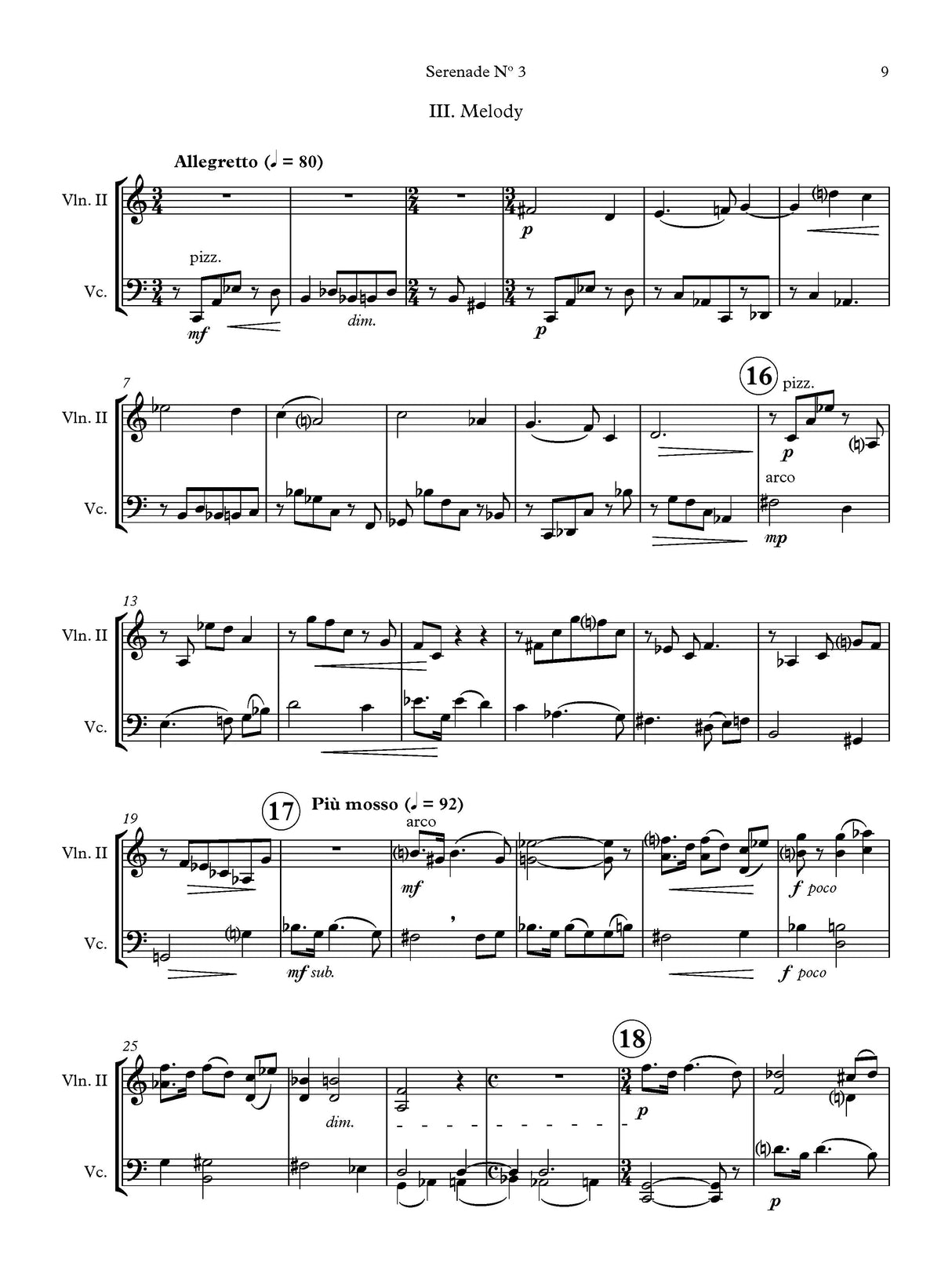 Kay: Serenade No. 3