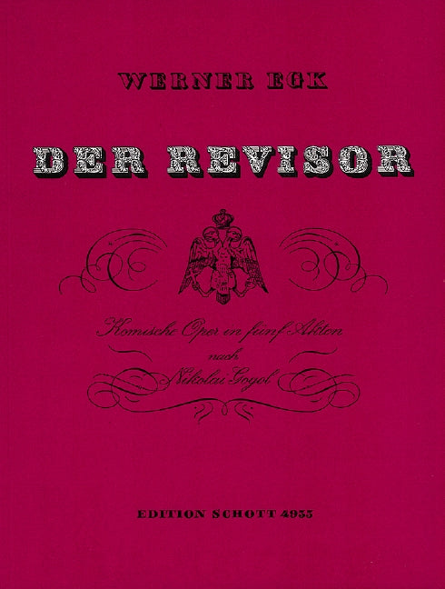 アート・デザイン・音楽 DER REVISOR Werner Eck Egk: Der Revisor – Ficks Music