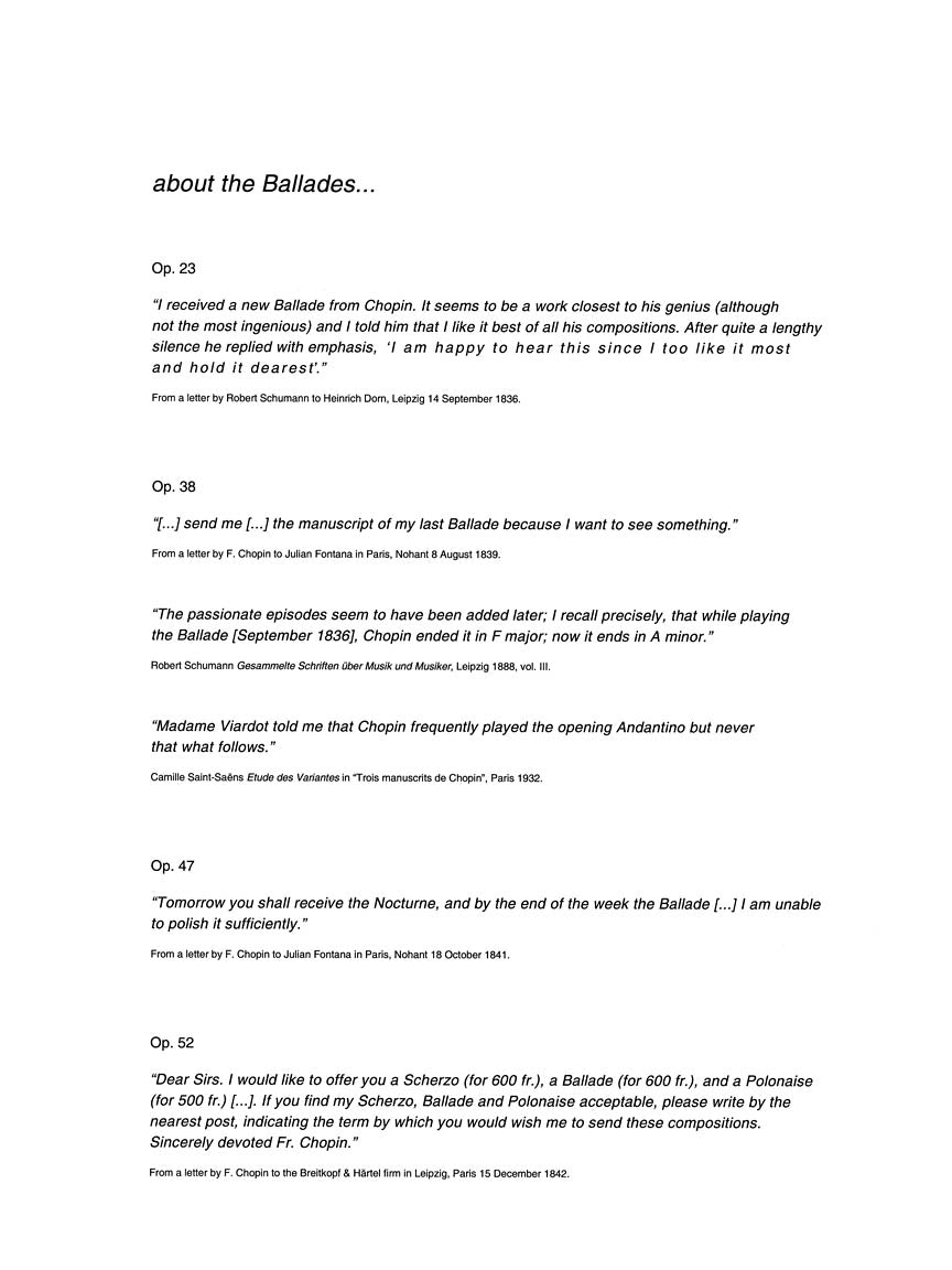 Chopin: Ballades