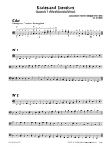 Dotzauer: Scales & Exercises, Appendix 1 from the Cello School, Op. 65