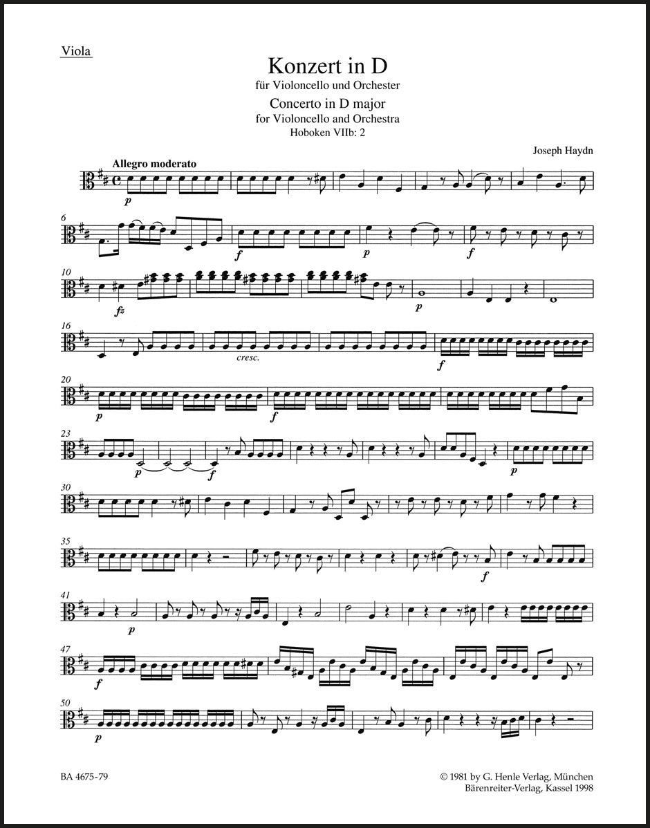 Haydn: Cello Concerto in D Major, Hob. VIIb:2
