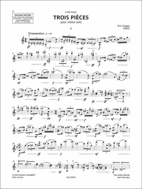 Tanguy: 3 Pieces for Violin