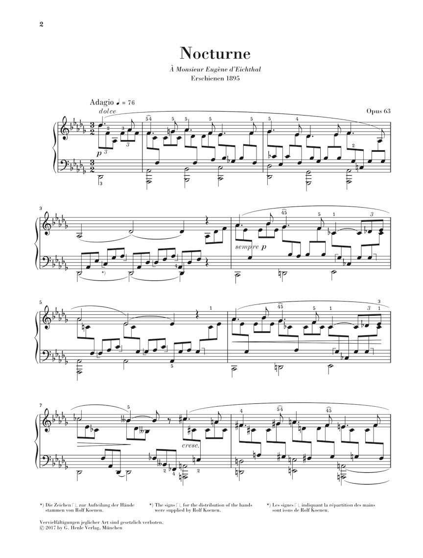 Fauré: Nocturne No. 6 in D-flat Major, Op. 63 – Ficks Music