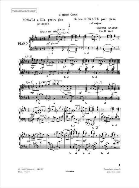 Enescu: Sonata 3 in D, Op. 24