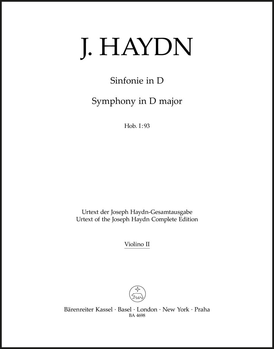 Haydn: Symphony in D Major, Hob. I:93 – Ficks Music
