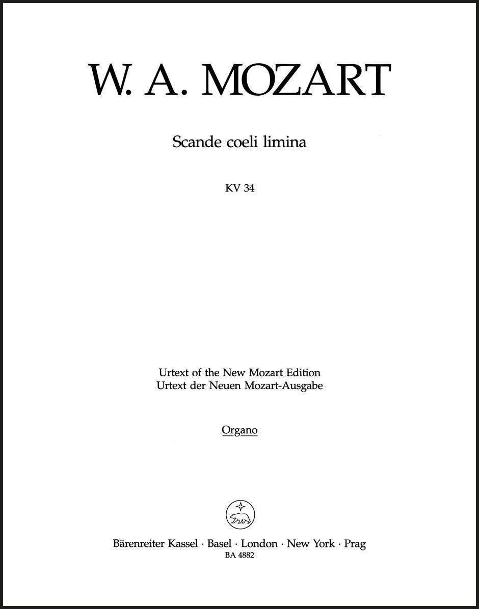 Mozart: Scande coeli limina, K. 34