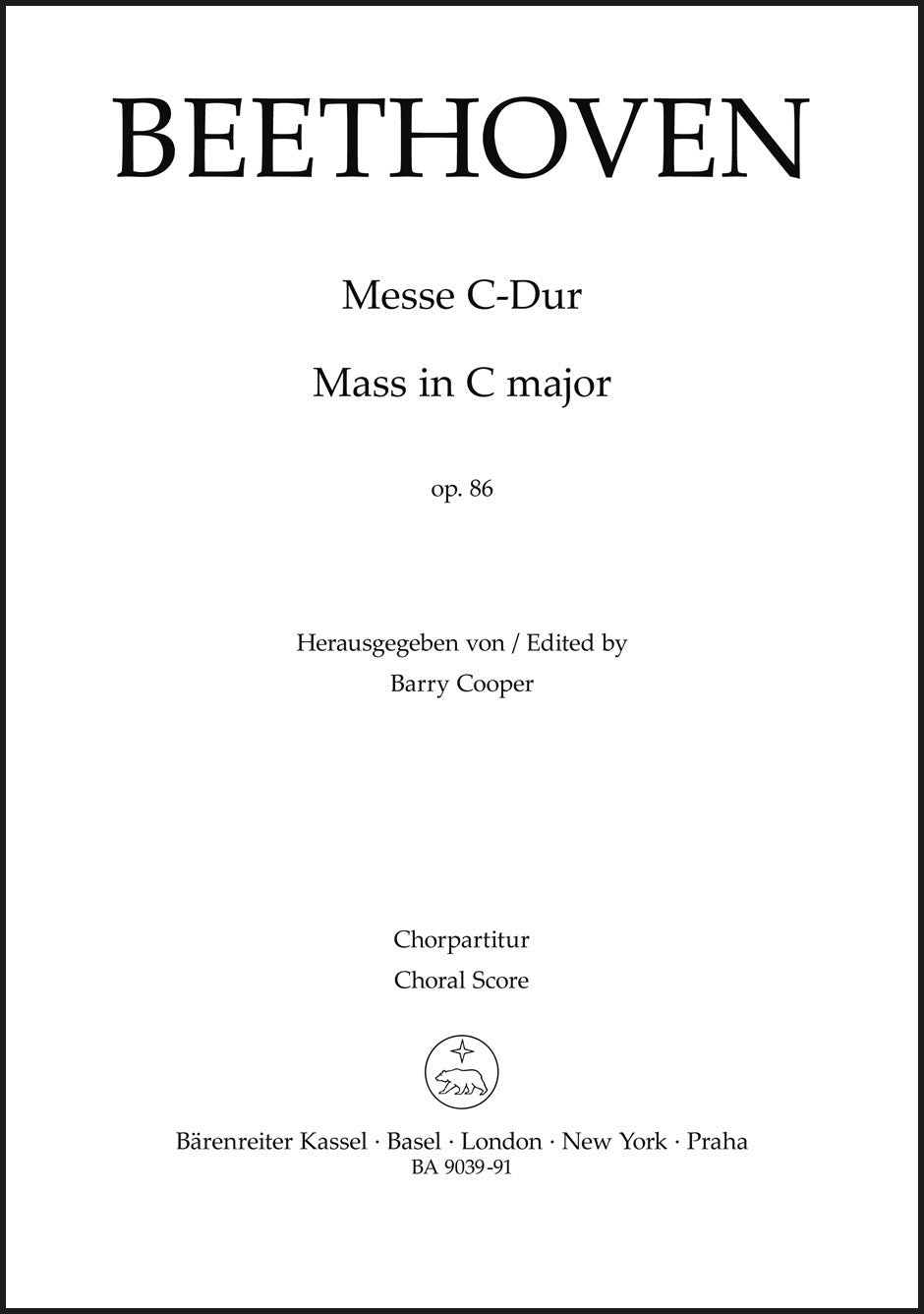 Beethoven: Mass in C Major, Op. 86 – Ficks Music