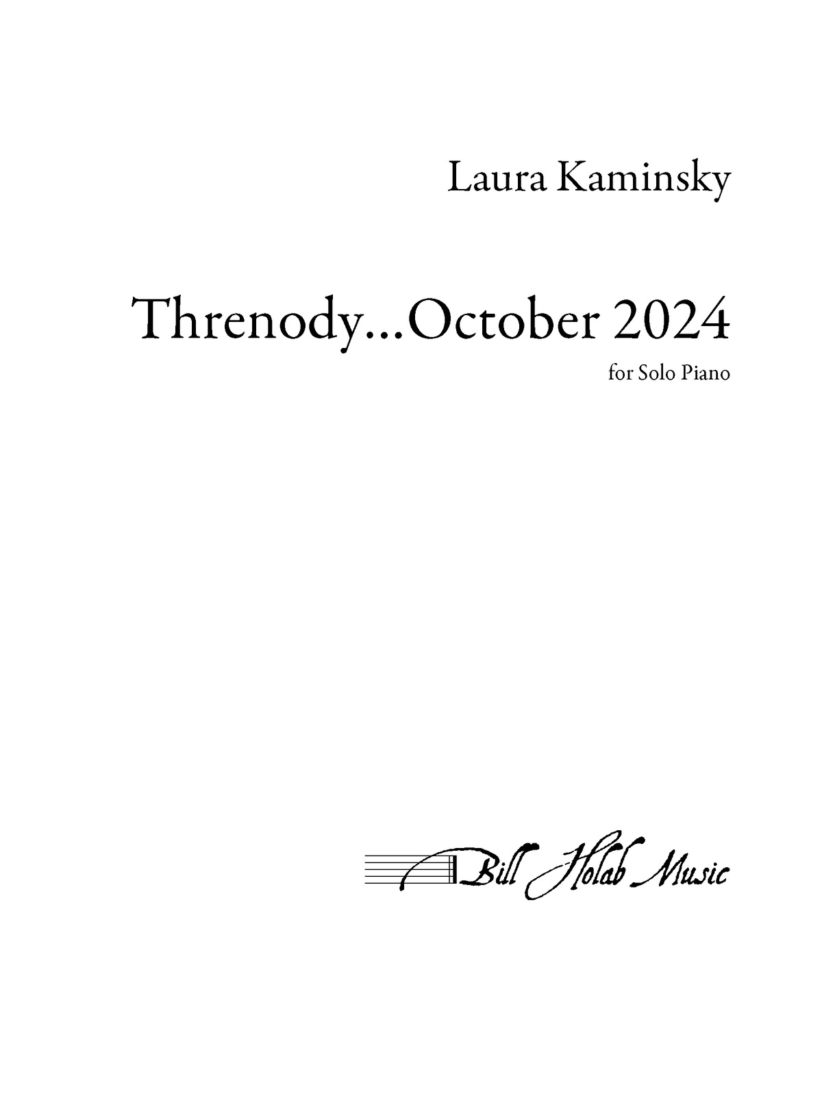 Kaminsky: Threnody…October 2024
