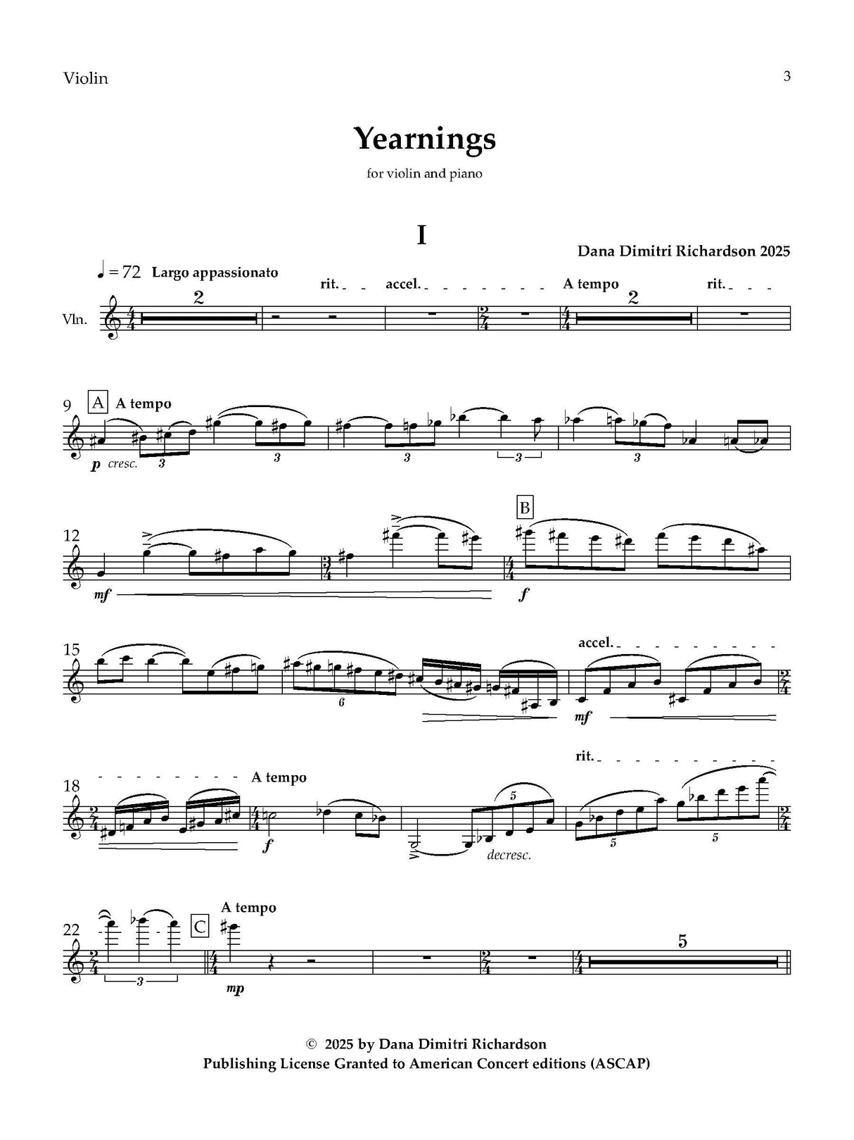 D. Richardson: Yearnings