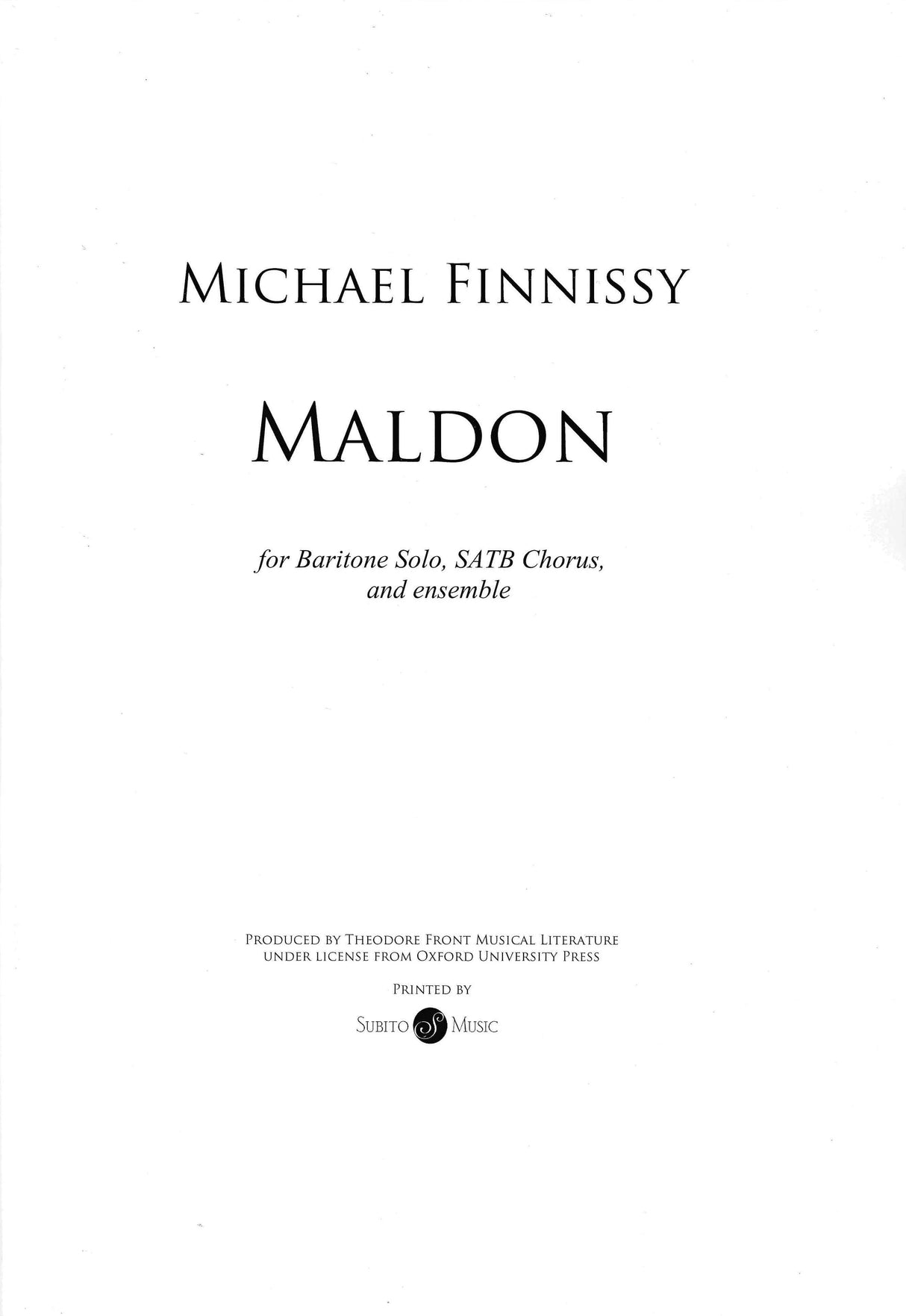 Finnissy: Maldon