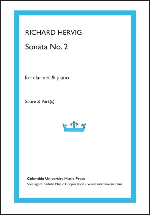 Hervig: Sonata No. 2 for clarinet & piano