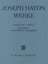 Haydn: Text books of lost Singspiele