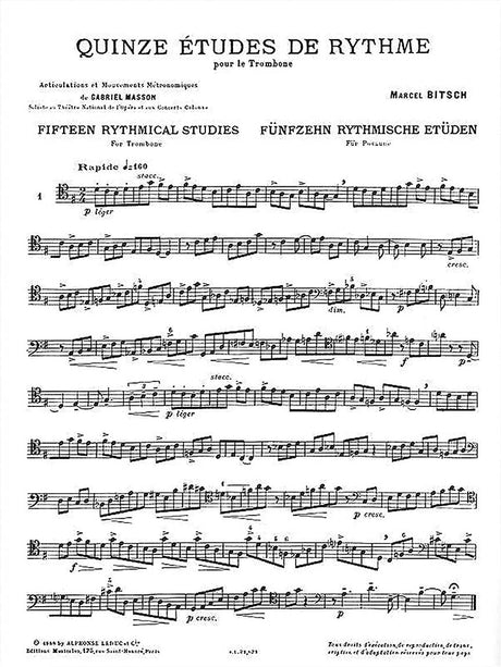 Bitsch: 15 Rhythmical Studies