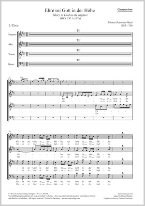 Bach: Ehre sei Gott in der Höhe, BWV 197a