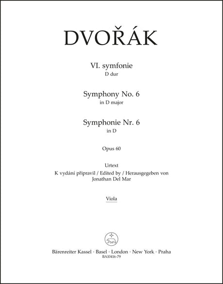 Dvořák: Symphony No. 6 in D Major, Op. 60