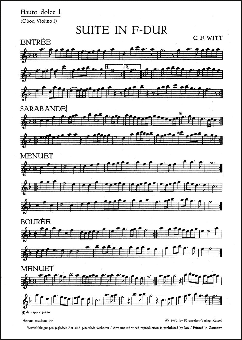 Witt: Suite in F Major