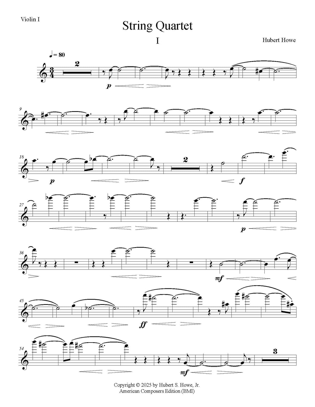 Howe: String Quartet