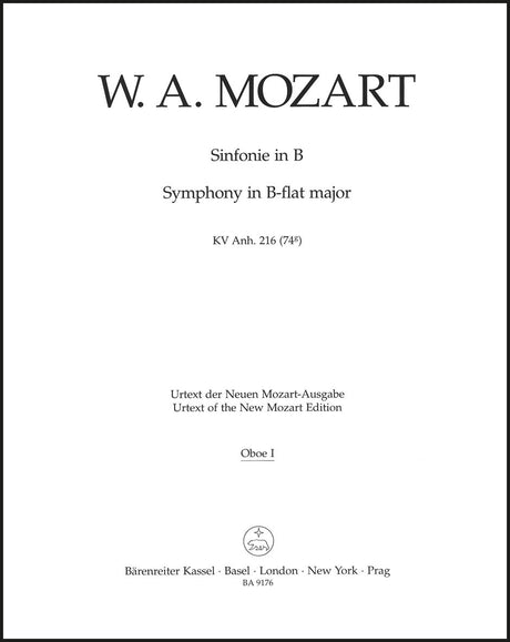 Mozart: Symphony in B-flat Major, K. Anh. 216 (74g)