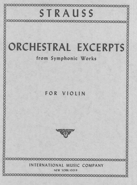 Strauss: Orchestral Excerpts for Violin