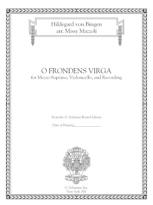 Mazzoli: O frondens virga