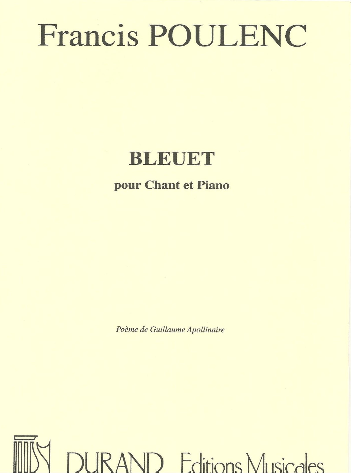 Poulenc: Bleuet