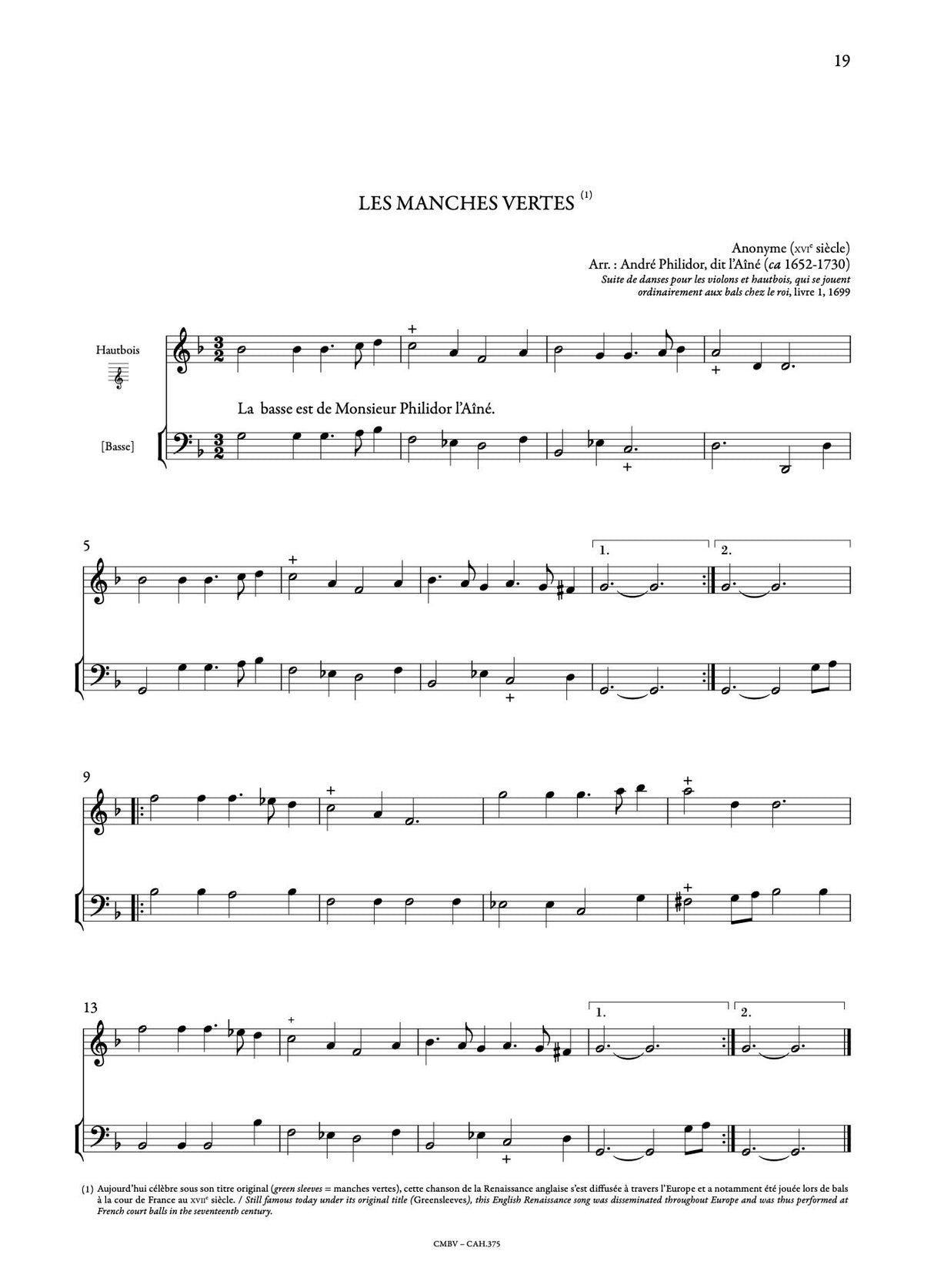 Anthology of French Baroque Music - Oboe - Volume 1