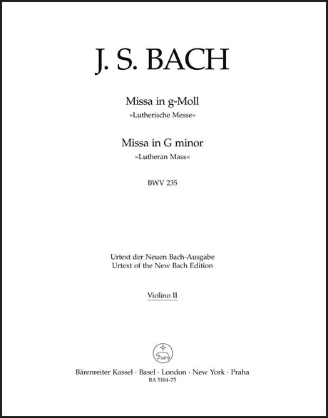 Bach: Mass in G Minor, BWV 235