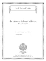 Snider: the plum tree I planted still there