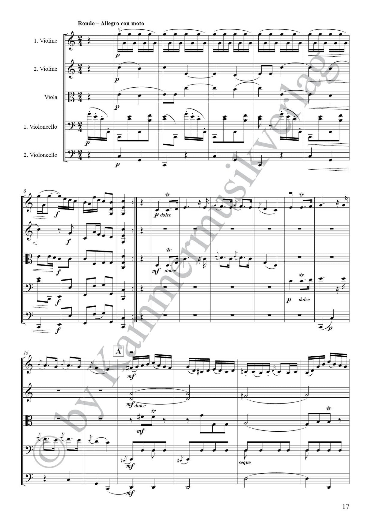 Boccherini: String Quintet in C Major, G 378