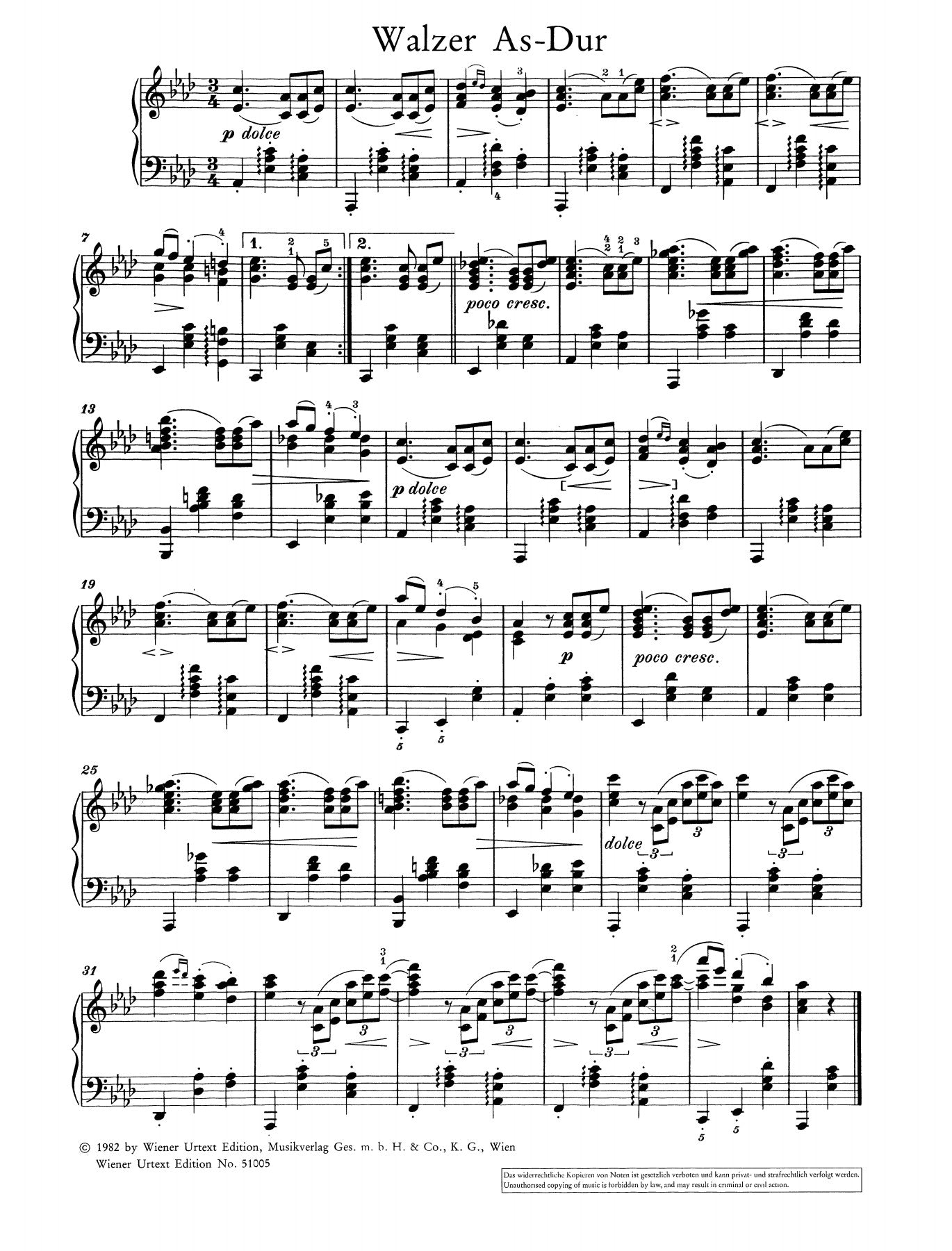 Brahms: Waltz, Op. 39, No. 15 - Version for Solo Piano – Ficks Music