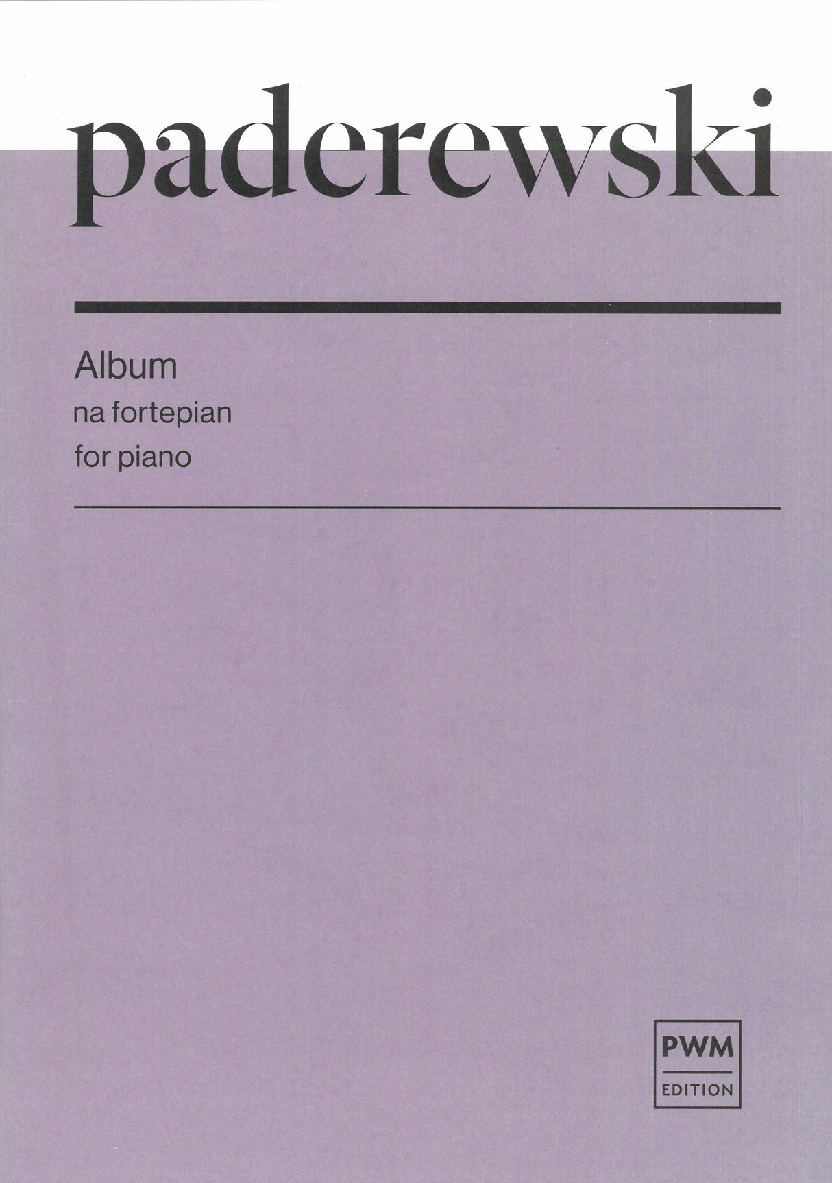 Paderewski: Piano Album