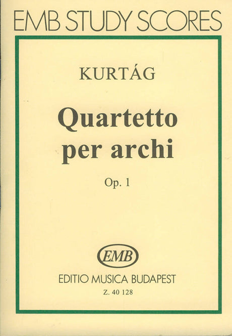 Kurtág: String Quartet No. 1, Op. 1
