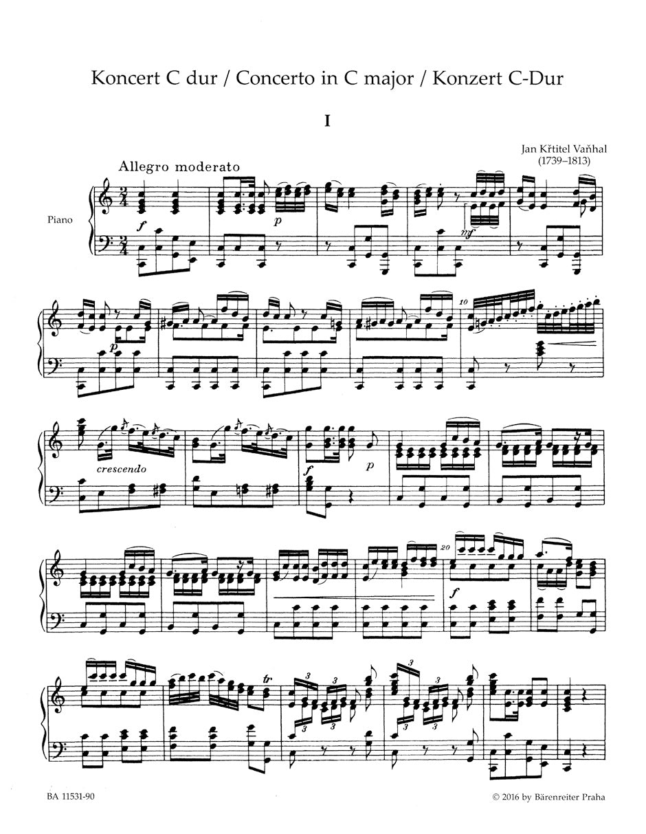 Vaňhal: Viola Concerto in C Major – Ficks Music