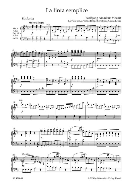 Mozart: La finta semplice, K. 51 (46a)